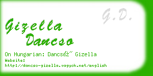 gizella dancso business card